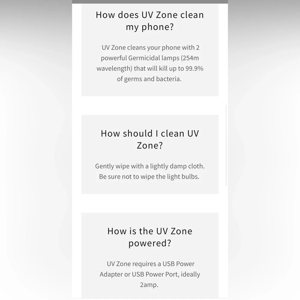 Sharper image UV Sanitizer NWT